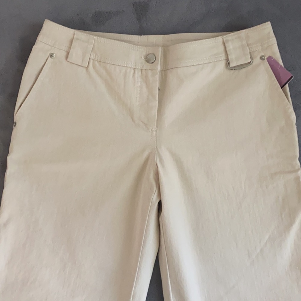 MAX MARA brand new wide leg khaki cotton pants, 14